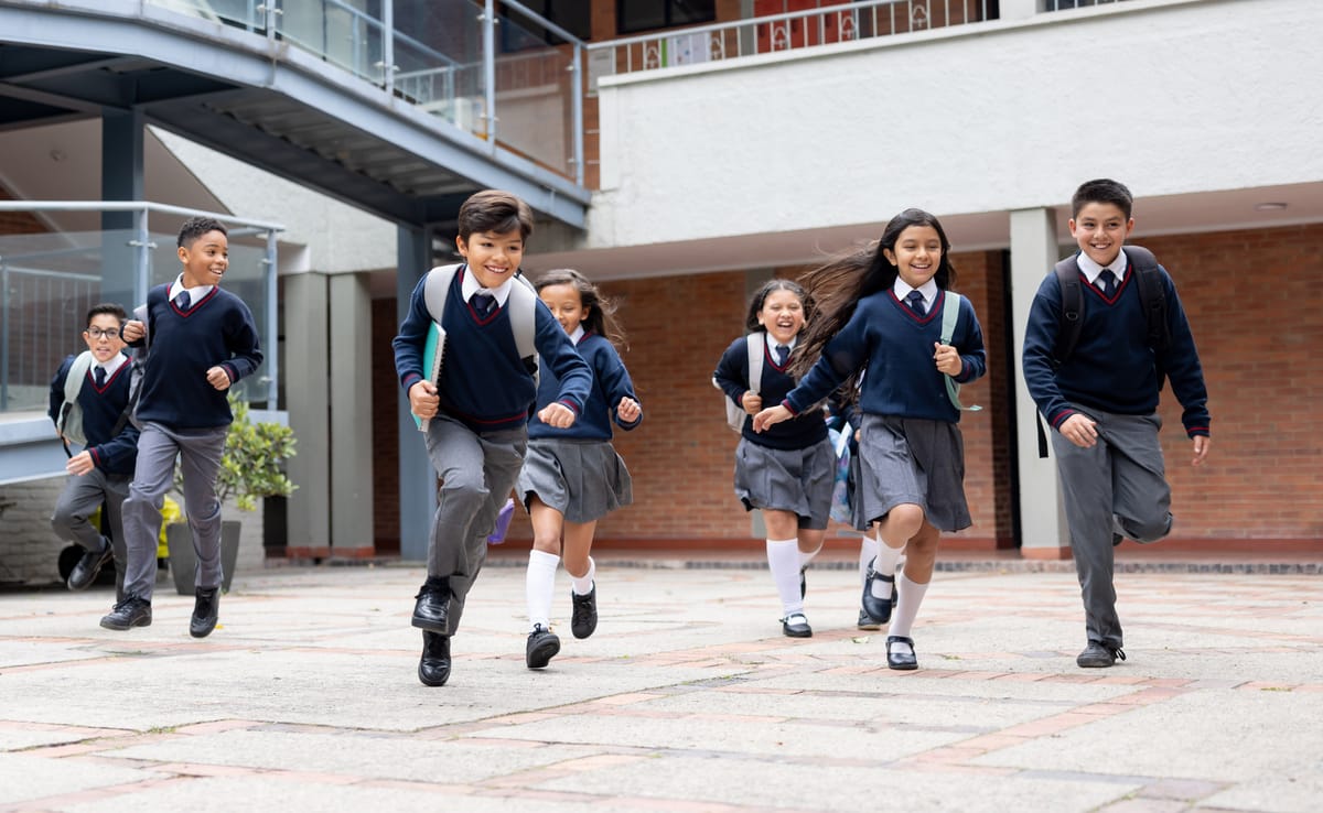 Students finishing class- school photography for parent engagement