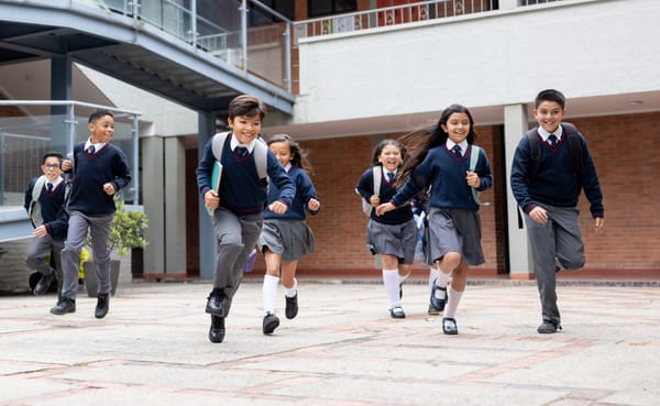Students finishing class- school photography for parent engagement